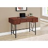 Monarch Specialties Computer Desk Home Office Laptop Storage Drawers 48InchL Work Metal Laminate Brown Black Transitional - 2 of 4