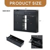 Modern Tipping Bucket Shoe Cabinet with 4 Flip Drawers, Multifunctional 2-Tier Shoe Storage Organizer with Drawers - Leovsnove - 3 of 4