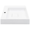 vidaXL Wash Basin 19.7 In.x19.7 In.x4.8 In. Mineral Cast/Marble Cast White - 4 of 4