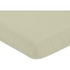 Sweet Jojo Designs Girl Baby Fitted Crib Sheet Watercolor Floral Garden Collection Solid Green - 3 of 4