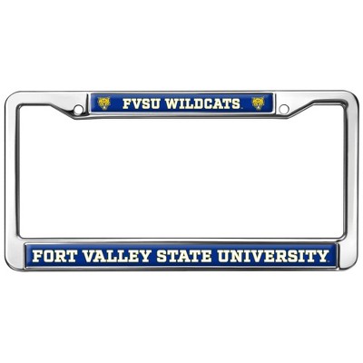 Fort Valley State Wildcats Full Size Standard License Plate Metal Frame