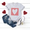 Simply Sage Market Women's Checkered Heart Cut Out Short Sleeve Graphic Tee - 2 of 4