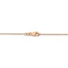 Black Bow Jewelry 0.8mm 14k Rose Gold Solid Baby Wheat Chain Necklace - 4 of 4