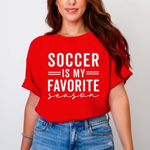 Simply Sage Market Soccer Is My Favorite Season Garment Dyed Tee - 1 of 4
