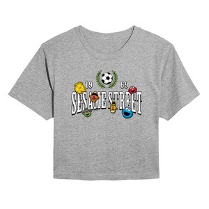 Women's - Sesame Street - Ss Soccer Jersey Cropped Graphic T-Shirt - 1 of 4
