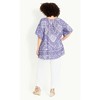 Avenue Women's Plus Size Medallion Border Peasant Top - image 3 of 4