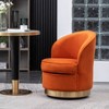CAVINAS Velvet Swivel Accent Chair with Curved Backrest and Metal Base,Cozy Upholstered Living Room Chairs,Reading Chairs for Living Room - 3 of 4