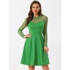 INSPIRE CHIC Women's Mesh See-Through Heart Sheer Sleeve Skater Party Dress - 4 of 4