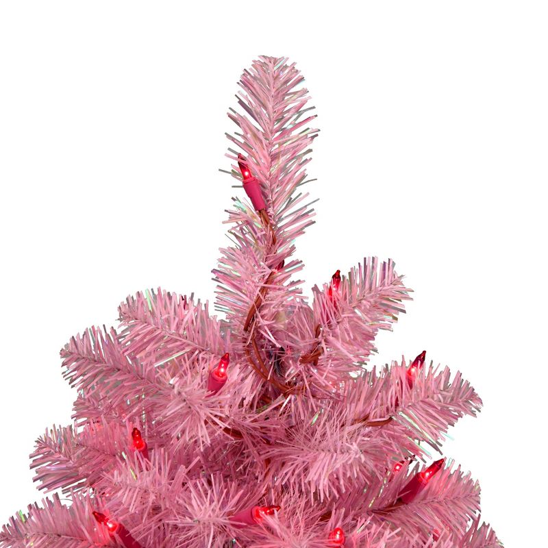 Vickerman Pink Pine Artificial Christmas Tree, 2 of 5