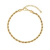 Adornia Tarnish Resistant 18k Gold Plated Rope Chain Anklet - 2 of 3