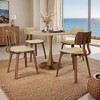 LeisureMod Bristol 27" Round Dining Table – Sintered Stone Top Accent Café Table & Sturdy Steel Gold Pedestal Base for Kitchen and Small Spaces - 2 of 4
