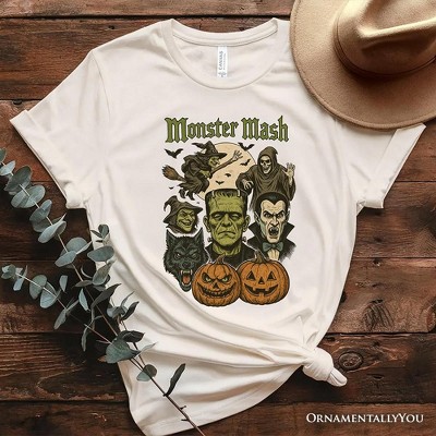 Monster Mash Classic T-Shirt, Halloween Monsters Tee for The Spooky Season Natural XL