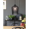 Toltec Lighting Cordova 1 - Light Pendant in  Matte Black with 9" Smoke Textured  Shade - 4 of 4