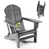Tangkula Adirondack Chair W/Ergonomic Design&Ottoman Outdoor Armchair HDPE chair for Yard&Patio Black/Coffee/Grey/Turquoise/White - 2 of 4