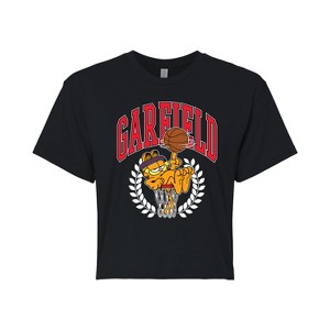 Women's - Garfield - Basketball Cropped Graphic T-Shirt - 1 of 4