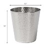 happimess Axel Modern Minimalist Hammered Steel 2-Gallon Wastebasket - 4 of 4