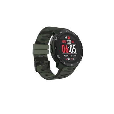 Touch Explorer Smartwatch: Green Case with Green Camo Silicone Strap