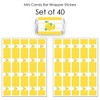 Big Dot of Happiness So Fresh - Lemon - Mini Candy Bar Wrapper Stickers - Citrus Lemonade Party Small Favors - 40 Count - 3 of 4