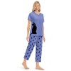 Collections Etc Peeking Kitten Capri Pj Set - 2 of 4