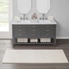 MAYEERTY 24"x72" Oversize Solid White Polyester Tufted Bath Rug - 2 of 4
