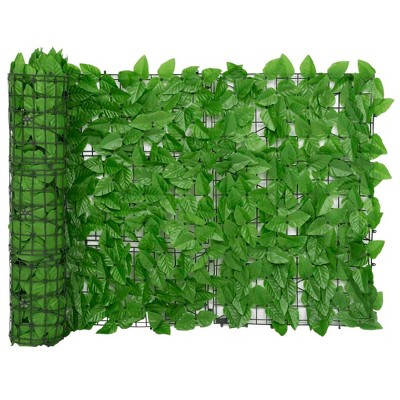 vidaXL Balcony Screen with Green Leaves 118.1"x29.5"