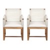 PAGED Patio Dining Chairs,Modern Outdoor Dining Chairs with Rope Design Back and Cushion,23.3 inch Patio Armchair Suitable for Patio,Garden,2PC - 4 of 4