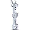 Pompeii3 1 1/4ct Past Present Future Diamond Pendant Necklace 14K - 2 of 3