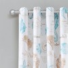 1pc 52"x84" Light Filtering Harbor Life Window Curtain Panel Blue - Lush Décor: Grommet Top, Microfiber, Seahorse Pattern - 2 of 4