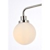 Elegant Lighting Hanson 3 lights bath sconce in polished nickel with frosted shade - 4 of 4