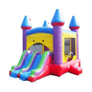 Herokiddo 14'x18' Jelly Bean Castle Commercial Grade Bounce House with Dual Slide and Basketball Hoop. - 1 of 4