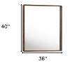 HomeRoots 40" Brown Wood Framed Accent Mirror - 3 of 4