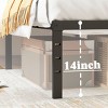 Twin XL 14� Metal Platform Bed Frame - 2000lbs Heavy Duty, Underbed Storage, Easy Assembly, No Box Spring, Black - 3 of 4