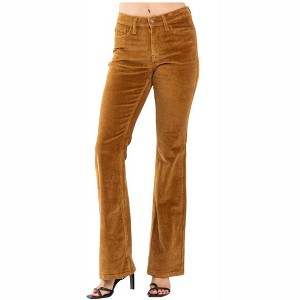 Women's Mid-Rise Overdyed Corduroy Bootcut Jeans - Judy Blue - 1 of 4