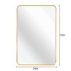 Lyngins 24x32 Inch Bathroom Mirrors,Rectangle Wall Mirrors,4mm HD Glass Mirrors,Aluminum Alloy Anti-rust Vanity Mirrors for Bathroom,Bedroom - 3 of 4