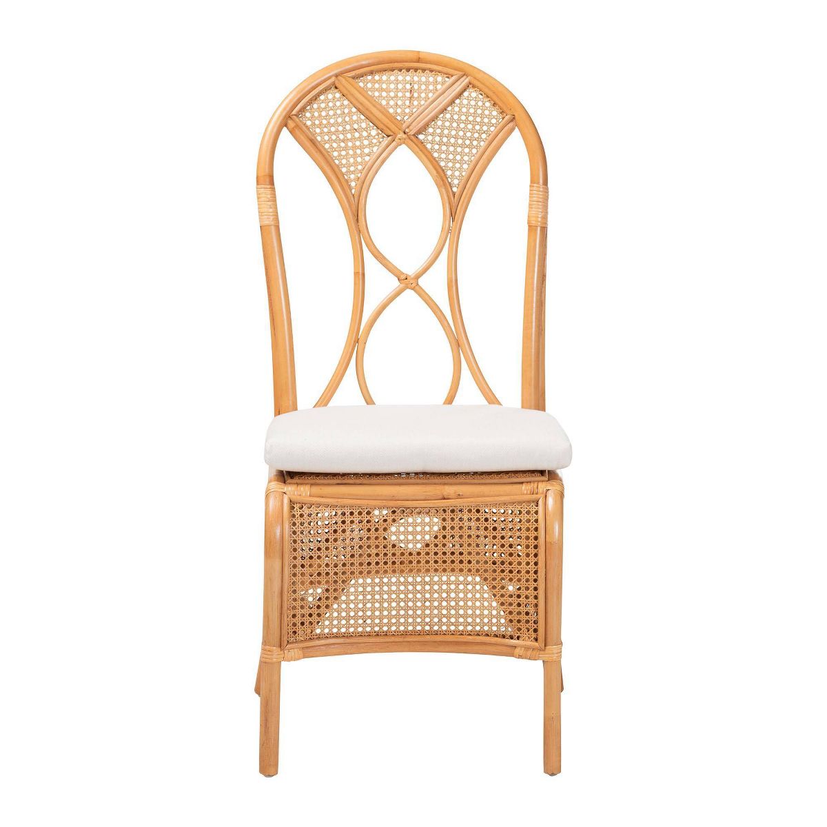 bali & pari Elsa Natural Rattan Dining Chair Light Honey