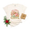 Aloha Christmas Surfing Santa - Women's Garment Dyed Graphic T-Shirt - 2 of 4