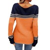 Imily Bela Women's Spring and Autumn Fashion Sweater, Color-Block Lightweight Striped Round Neck Trendy Pullover for Winter - 2 of 4