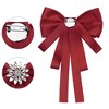 Elerevyo Women's Shirt Dress Rhinestone Ribbon Brooch Bow Tie 1 Pc - 3 of 4