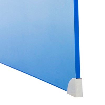 Crysta 47'' Blue Ombre Rectangular Glass Coffee Table