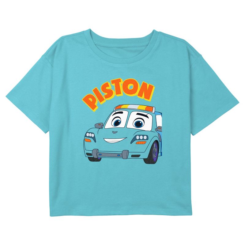 Girl's Firebuds Piston Porter Crop T-Shirt, 1 of 4