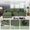 WestinTrends Hearthside 99" Modular Corduroy L-Shaped Sectional Sofa and Chaise With USB/Type-C Ports and Side Pockets - 4 of 4