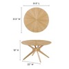 Modway Crossroads Round Coffee Table – Modern Wood Center Table with Sculpted Pedestal Base and Walnut Grain Finish - 2 of 4