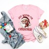 Simply Sage Market Women's Just Waiting For Christmas Santa Short Sleeve Graphic Tee - 3 of 4
