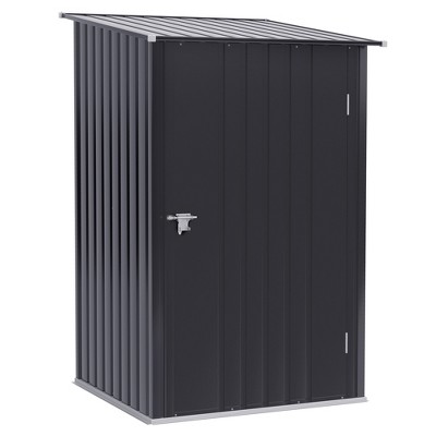 Outsunny Metal Garden Storage Shed Tool House with Sliding Door Spacious Layout & Durable Construction for Backyard, Patio, Lawn