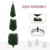 NAYSAYE 8ft Artificial Pencil Christmas Tree with 668 PVC Branch Tips, Slim Xmas Tree, Metal Stand for Indoor Holiday Home Office Decor, Green - 4 of 4