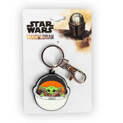 Baby Yoda Mandalorian Acrylic Keychain Ring Lanyard Trigger Clip ADOPT THIS JEDI 