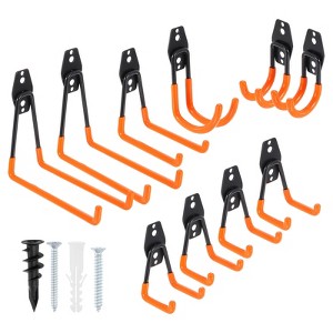 Unique Bargains Slat Wall Garage Lawn Yard Garden Hanging Organizing Storage Hooks 10 Pcs - 1 of 4