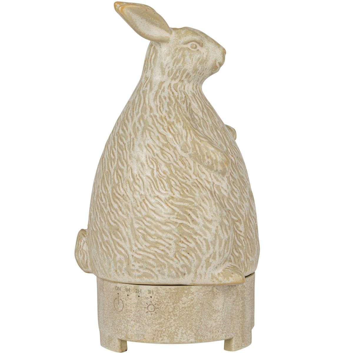 Storied Home Stoneware Rabbit Oil Diffuser with Timer, Cream - thumbnail 8
