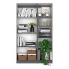 NicBex 71.7" Tall 5-Shelf Storage Cabinet with 2 Doors, Bookcase for Home Office, Living Room, Bedroom, Modern Industrial Style - 3 of 4