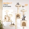 VINGLI Cat Tree with Litter Box, Cat Tower for Indoor Kittens, All-in-1 Wooden Cats Condo, Hidden Cat Washroom Furniture (70 inch) - 4 of 4